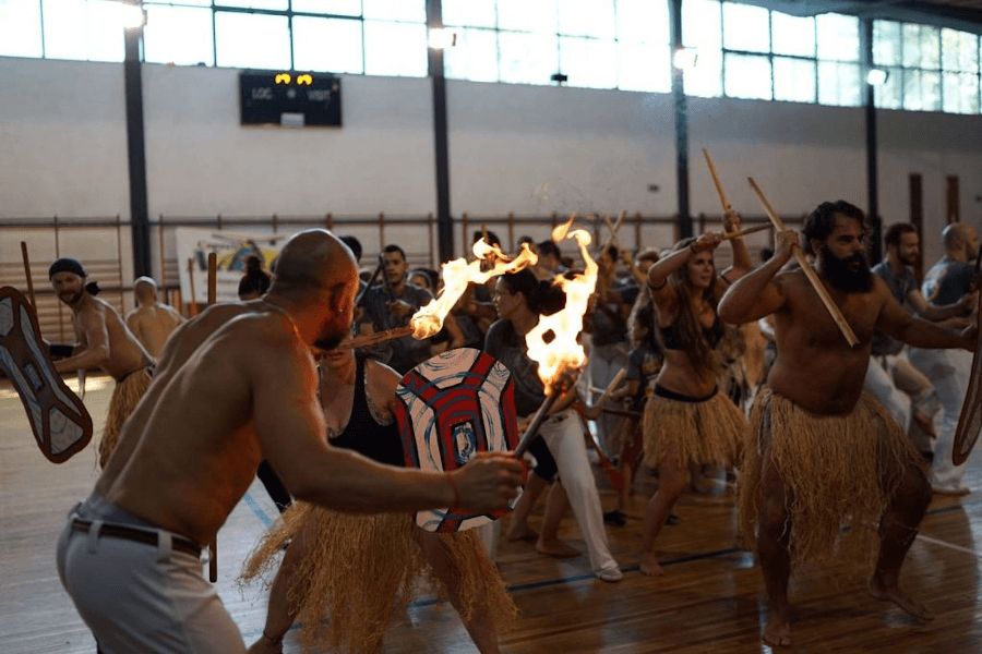 Capoeira traditional performance in Madrid