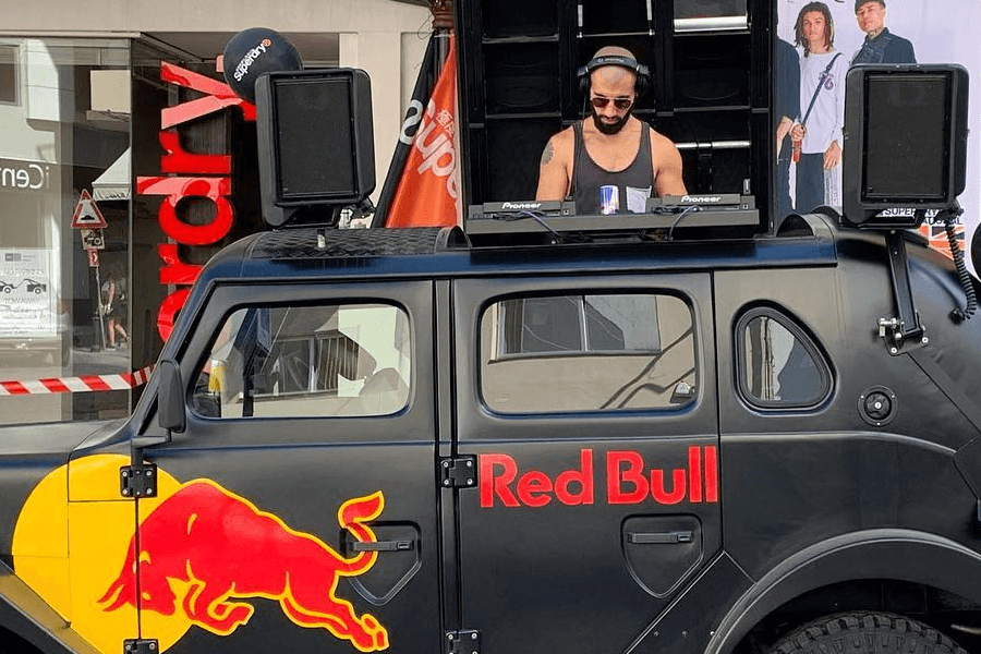 Depth on the RedBull truck Malta