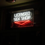 Licensed sex shop neon sign