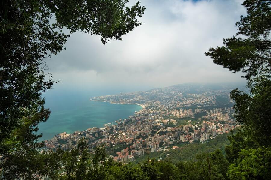 A view of Jounieh, Lebanon in the summer