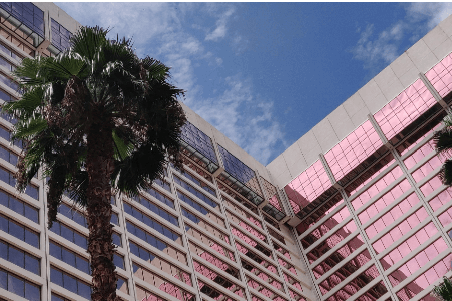 View of the Flamingo Hotel in Las Vegas, Nevada