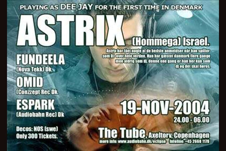 Old school flyer featuring Astrix in 2004 Copenhagen, Denmark