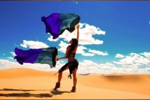 Woman dancing at Transahara festival