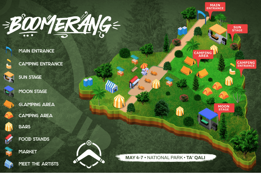 Festival map of Boomerang