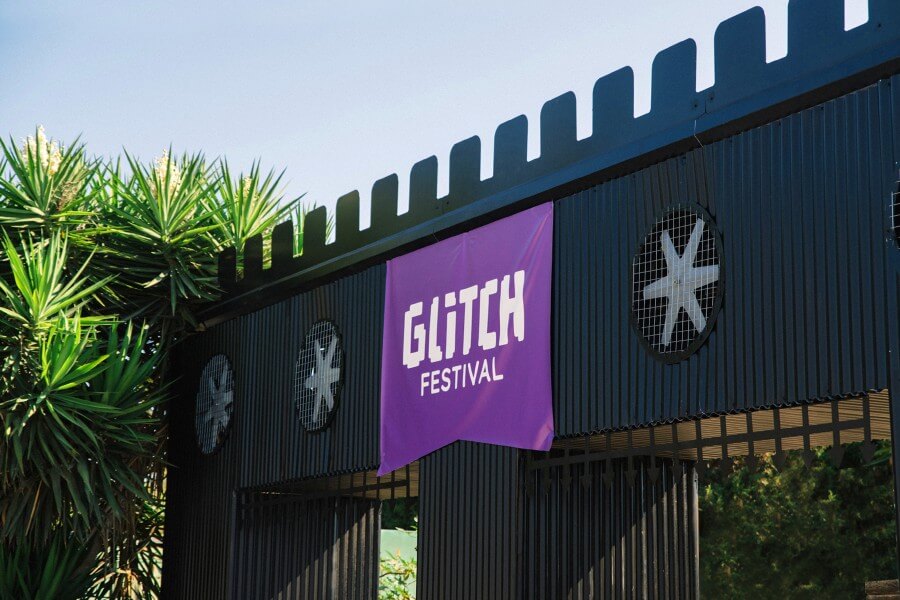 the front entrance of glitch festival