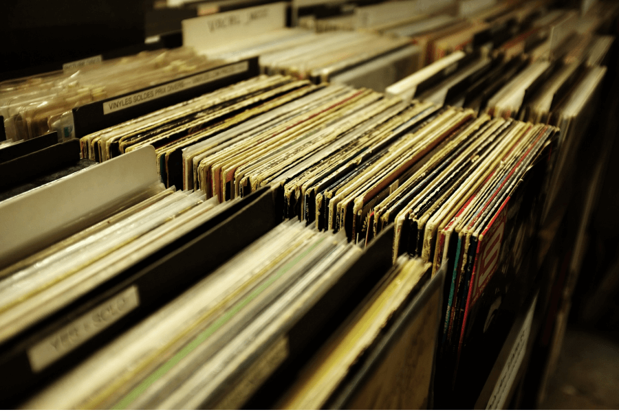 records in a record store