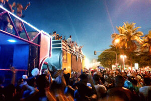 vibrant street party in Brazil