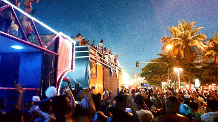 vibrant street party in Brazil