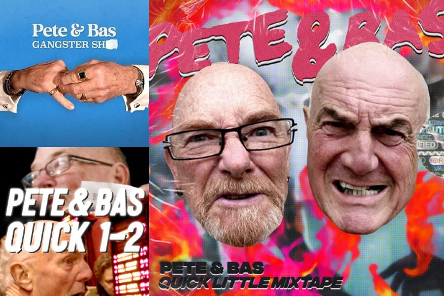 Collage of music covers