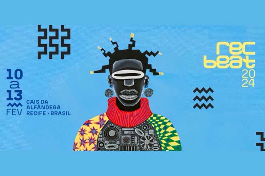 Official Poster of the 2024 Rec-Beat Festival during Recife Carnaval 2024