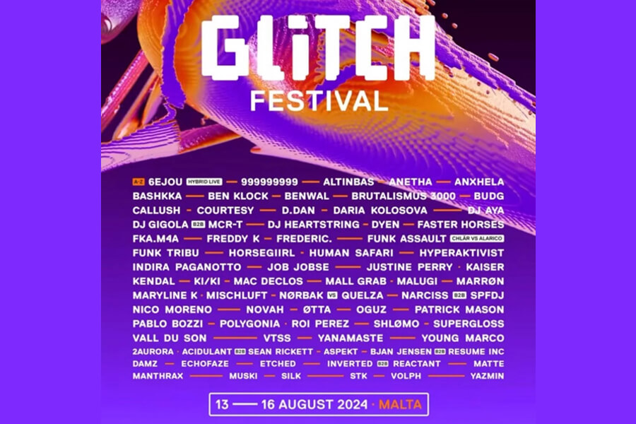 Glitch Festival 2024 lineup