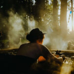 DJ playing at sun down