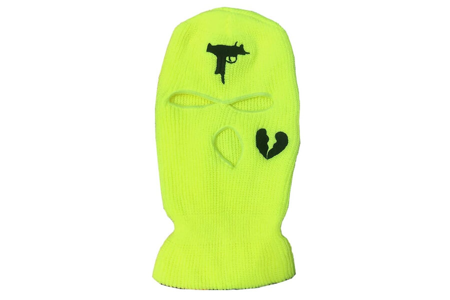 flourescent ski mask