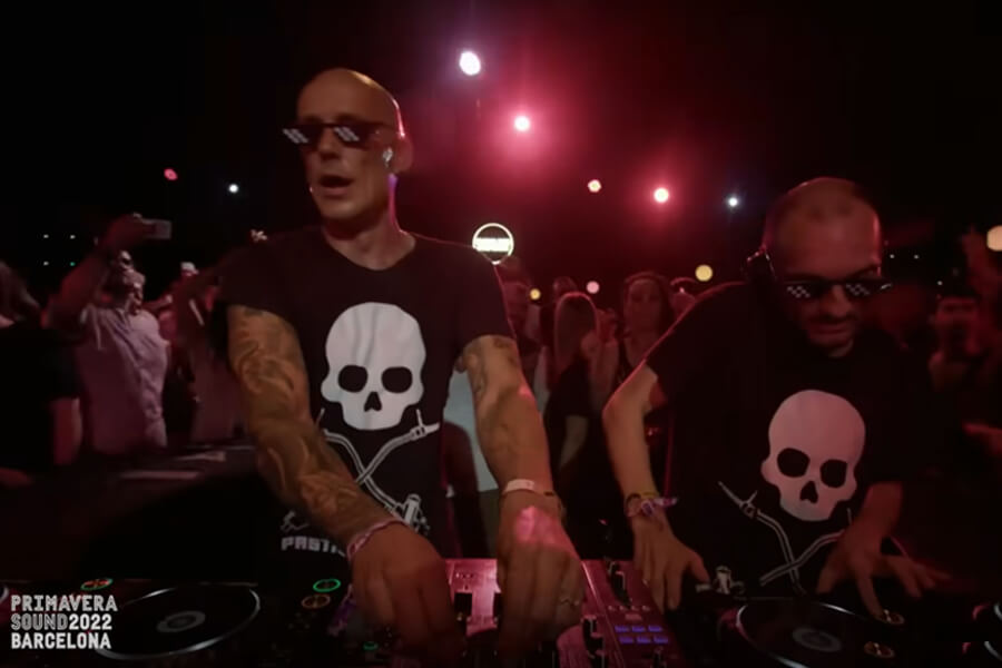 Pastis and Buenri at Primavera Sound during their Boiler Room set in 2022.