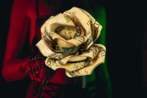 The Findom Lifestyle image credits Maria Vlasova (background) & WikimediaImages (rose) via Unsplash & Pixabay