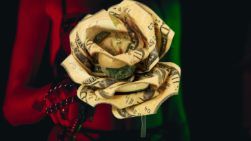 The Findom Lifestyle image credits Maria Vlasova (background) & WikimediaImages (rose) via Unsplash & Pixabay