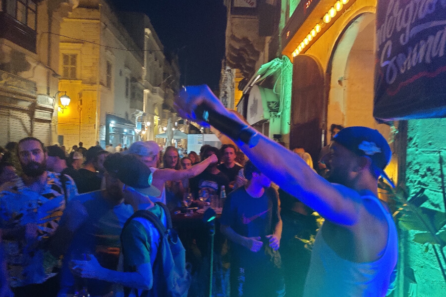 Gin & Juice street party in Valletta