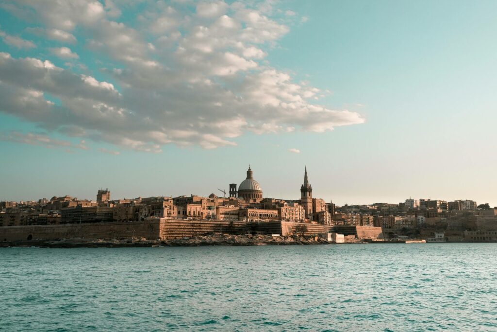 View of Valletta from the Sliema waterfront.