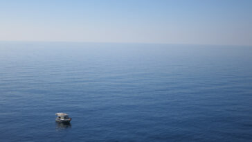 boat in the middle of the sea