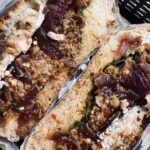 Ftira Maltese sandwich cut in half