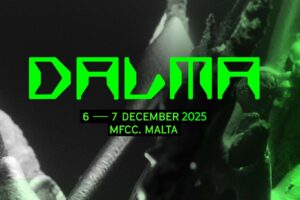 Dalma Festival Logo: green with distopian background