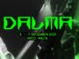 Dalma Festival Logo: green with distopian background