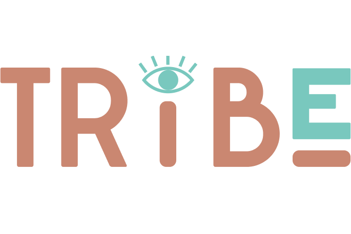 TRiBE logo with a green eye over the "i"